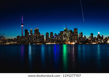 Toronto Skyline as seen from Toronto Islands, Toronto, Canada