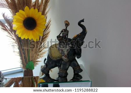 african woman and elephant