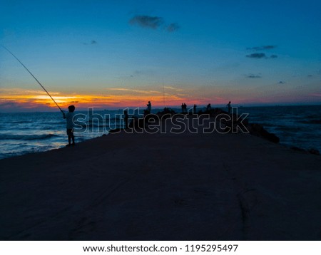 sunset at the beach (Haifa Israel)