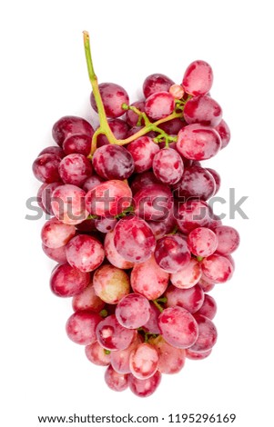 pink grapes isolated on the white background