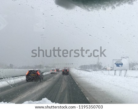 snow on the road
