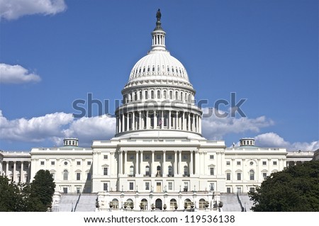 The US Capitol in Washington DC Landscape Royalty-Free Stock Photo #119536138