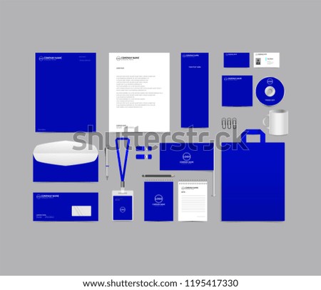 Corporate identity set template design. Stationery Branding blank template editable with logo abstract texture with white color background. vector company Business mockup eps 10