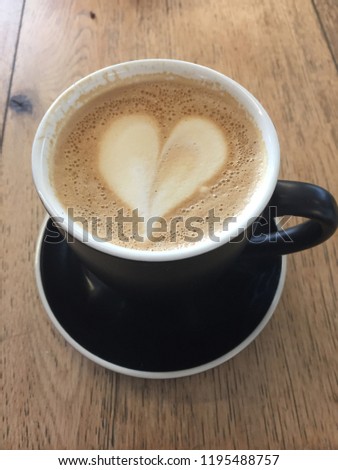 Love coffee art heart
