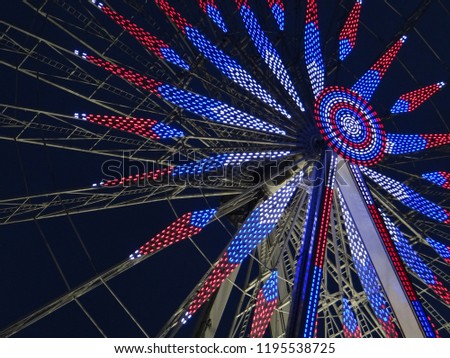 French Ferris wheel close-up - Christmas in Paris, France