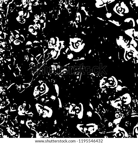 Light Distressed Background. Ink Print Distress Background. Grunge Texture. Vector.