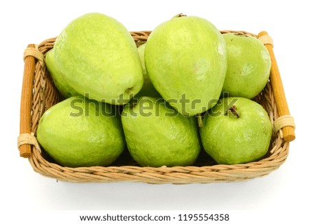 Fresh guava fruit isolated on white background