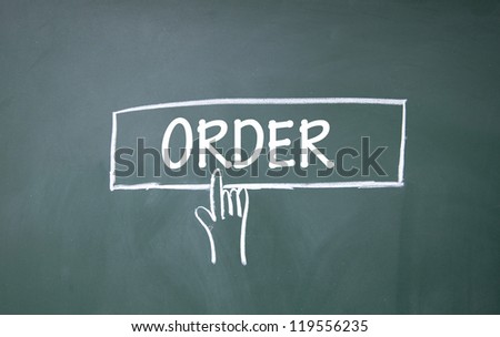 abstract finger click order sign