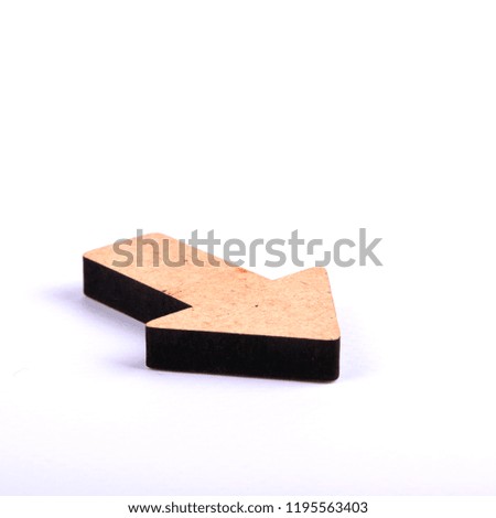 
Wooden arrows in different directions are isolated on a white background