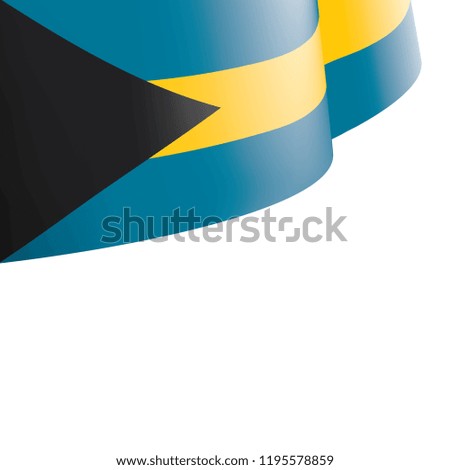 Bahamas flag, vector illustration on a white background