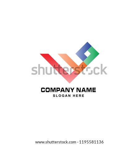 modern logo abstract colored vector template