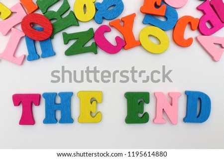 The word next with colored letters