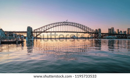 Beautiful Sunrise at Sydney City Skyline