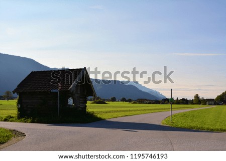Country site and farm view in the summer, salzburg