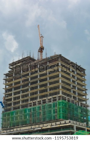 Photo of a building under construction.