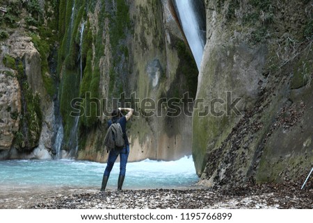 photograph a waterfall