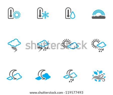 More weather icon series in duo tone color style