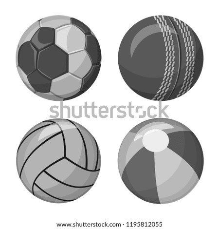 Vector design of sport and ball sign. Collection of sport and athletic stock vector illustration.