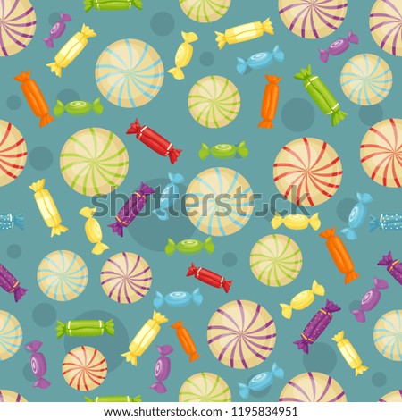 vector seamless pattern with sweets