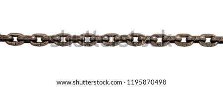 steel chain, on white background; isolated Royalty-Free Stock Photo #1195870498