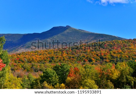 Beautiful Autumn day near Stowe, Vermont 