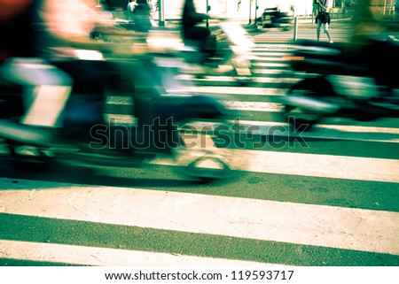 Traffic in the City, Blurred Motion
