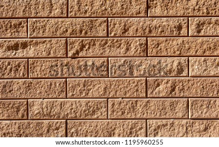 Brown detailed high resolution brickwork texture background - stock photo