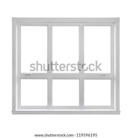 Modern window isolated on white background, with copy space. Royalty-Free Stock Photo #119596195