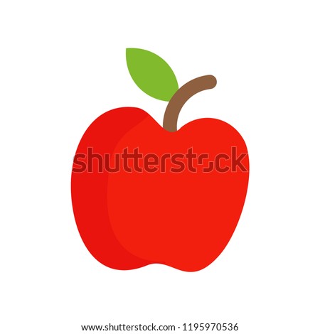Apple. Red apple. Fruit. Vector illustration. EPS 10.