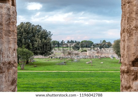 Paestum Greek Roman Ruins in Cilento Italy