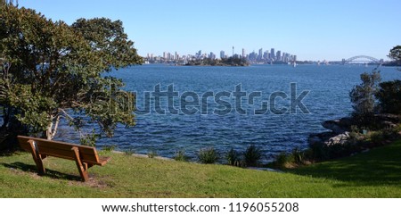  View of Sydney skyline and Sydney Harbour from Nielsen Park.