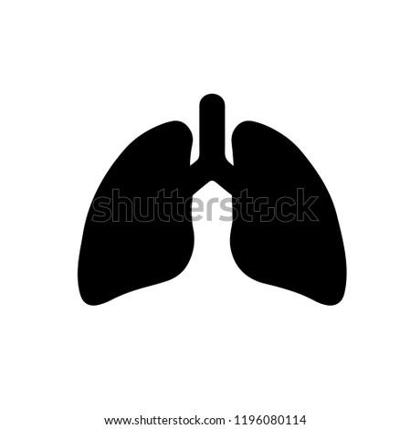 icon lungs. raster illustration