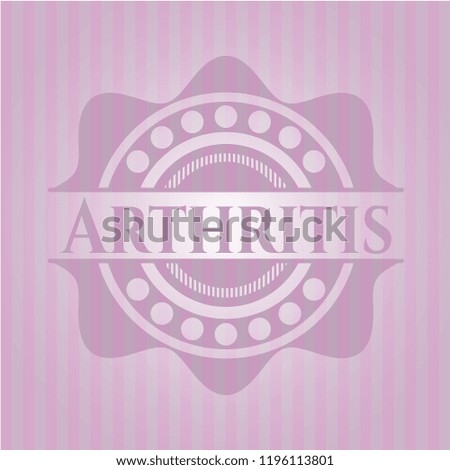 Arthritis pink emblem. Retro