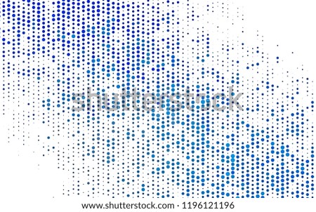 Light BLUE vector cover with spots. Blurred decorative design in abstract style with bubbles. Pattern of water, rain drops.
