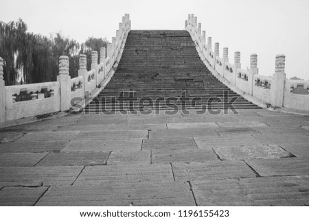 Ancient stone bridge in Beijing China