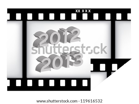 2012-2013 film year vector illustration