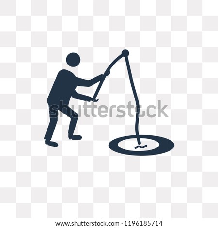 Fishing vector icon isolated on transparent background, Fishing transparency concept can be used web and mobile