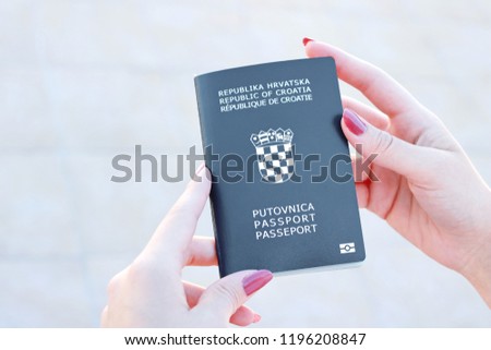 Croatian passport in hand