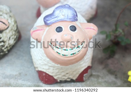 Sheep Doll in the garden