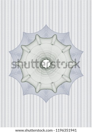 Blue and green linear rosette