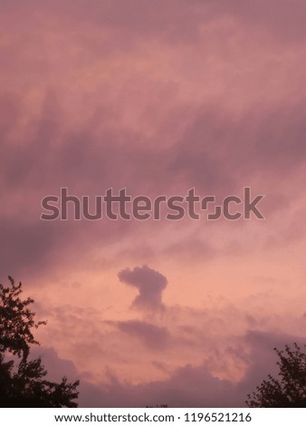 purple clouds in the morning