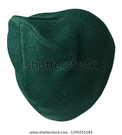 Women's hat . knitted hat isolated on white background.