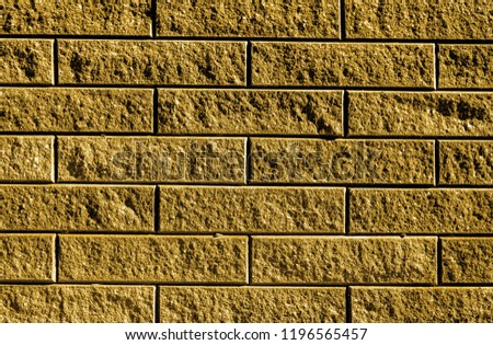 Golden detailed high resolution brickwork texture background - stock photo