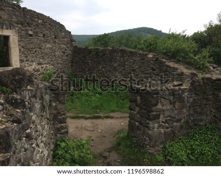 Castle ruins in the mountains