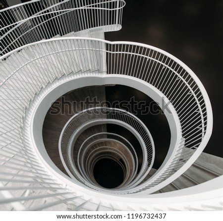White Spiral staircase