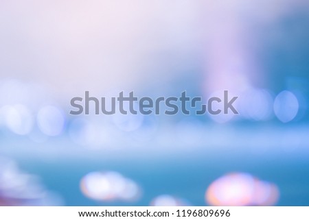 Abstract Blur of Blue bokeh light for smooth background