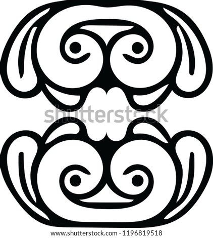 Unique stylish decorative vector tile tattoo pattern for many creative ideas