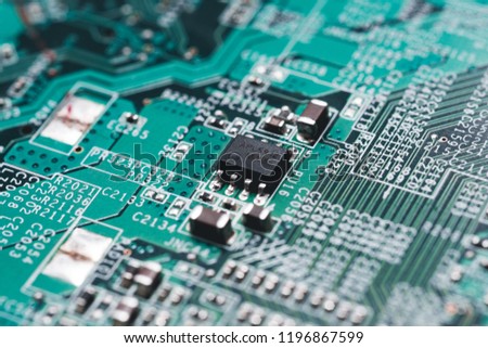 Computer circuit board. High technology. Electric circuit. Motherboard. Laptop motherboard