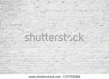 White grunge brick wall background Royalty-Free Stock Photo #119702086