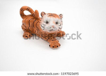 Porcelain Tiger Figurine